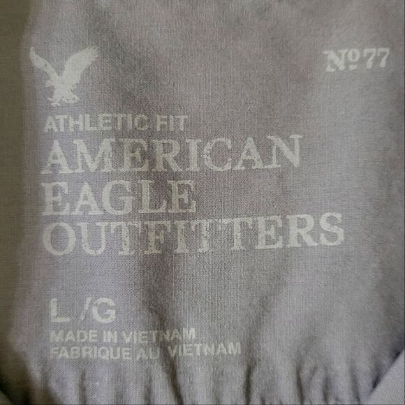 American Eagle Outfitters Men's Long Sleeve Button-Down Gray Cotton Shirt - Picture 3 of 14